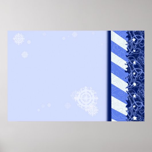 Winter-Blau Poster (Vorne)