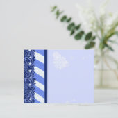 Winter-Blau Postkarte (Stehend Vorderseite)