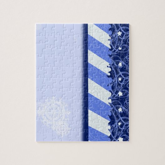Winter-Blau Puzzle (Vertikal)