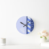Winter-Blau Runde Wanduhr (Zuhause)