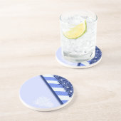 Winter-Blau Sandstein Untersetzer (Seite)