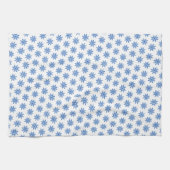 Winter-Blau-Schneemuster Geschirrtuch (Horizontal)