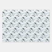Winter Blau Schneeweißes Pferd Geschenkpapier Set (Vorderseite 3)