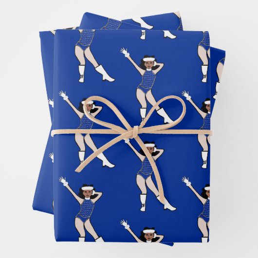 Winter-Blau-Tänzerin Geschenkpapier Set (Beispiel)