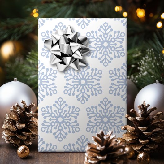 Winter Blau und Weiß Schneeflocken Weihnachtsfeier Geschenkpapier