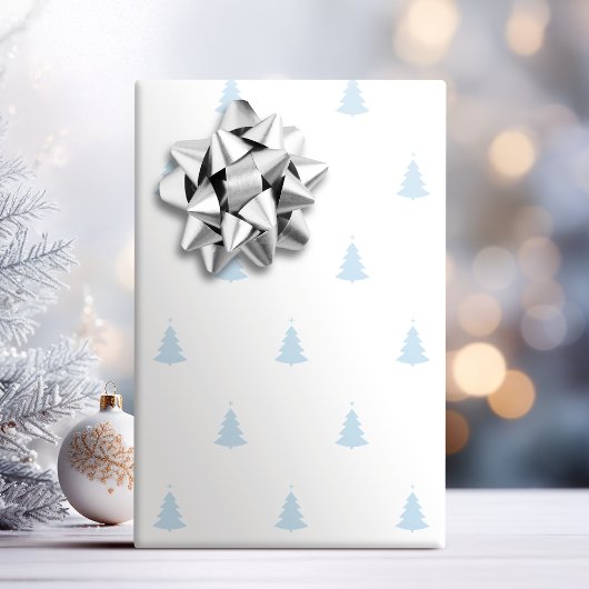 Winter Blau und Weiß Weihnachtsbaum Wrapp Geschenkpapier