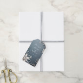 Winter Blau-Weiß Hochzeit danke Geschenkanhänger (Mit Garn)