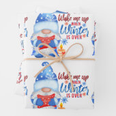 Winter Blau, Weiß und Rot - Umschlagpapier S Geschenkpapier Set (Beispiel)