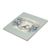 Winter Blaubeeren-Kranz Fliese (Seite)