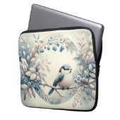 Winter Blaubeeren-Kranz Laptopschutzhülle (Vorderseite Links)