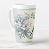 Winter Blaubeeren-Kranz Milchtasse (Linke Ecke)