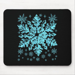 Winter Blaue Schneeblume Weihnachten Xmas Kostüme  Mousepad