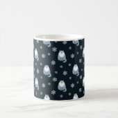 WINTER BLAUE & WHITE HOLIDAY WOLVES KAFFEETASSE (Mittel)