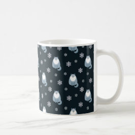 WINTER BLAUE & WHITE HOLIDAY WOLVES KAFFEETASSE