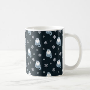 WINTER BLAUE & WHITE HOLIDAY WOLVES KAFFEETASSE