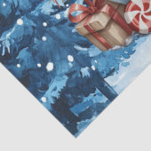 Winter-Blauer Schneemann und Weihnachtsgeschenke Seidenpapier (Detail)