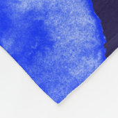 Winter-blaues Aquarell-großes Punkt-Muster Fleecedecke (Ecke)