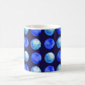 Winter-blaues Aquarell-Punkt-Muster Kaffeetasse (Mittel)