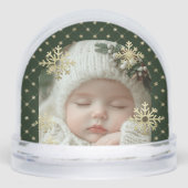 Winter Blessing Custom Baby Keepsake Schneekugeln (Vorderseite)