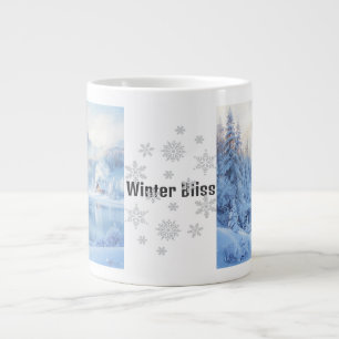 Winter Bliss Jumbo Tasse - Gemütliche Schneewelt .