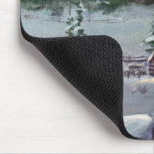 WINTER-BLOCKHAUS durch SHARON SHARPE Mousepad (Ecke)