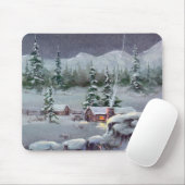 WINTER-BLOCKHAUS durch SHARON SHARPE Mousepad (Mit Mouse)