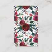 Winter Bloom Baby Showdiaper Raffle Ticket Begleitkarte (Rückseite)