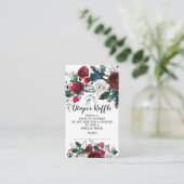 Winter Bloom Baby Showdiaper Raffle Ticket Begleitkarte (Stehend Vorderseite)