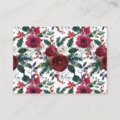 Winter Bloom Bloral Brautparty Display Dusche Begleitkarte (Rückseite)