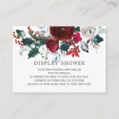 Winter Bloom Bloral Brautparty Display Dusche Begleitkarte (Vorderseite)
