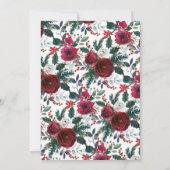 Winter Bloom Brautparty Bridal Tee Einladung (Rückseite)