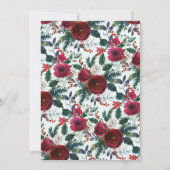 Winter Bloom Floral Baby Dusche Brunch Einladung (Rückseite)