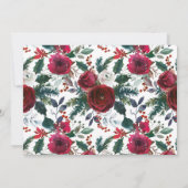 Winter Bloom Floral Baby Dusche Einladung (Rückseite)