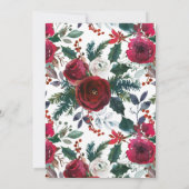 Winter Bloom Floral Baby Dusche Einladung (Rückseite)