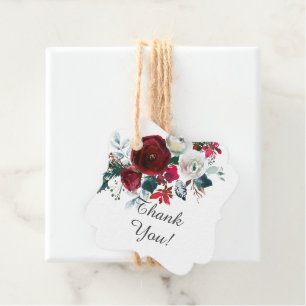 Winter Bloom Floral Brautparty Gefallen Geschenkanhänger