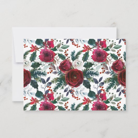 Winter Bloom Floral Bridal Date Night Idea Karte (Rückseite)