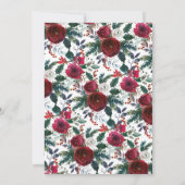 Winter Bloom Floral Bridal Lingerie Dusche Einladung (Rückseite)