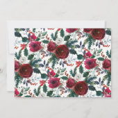 Winter Bloom Floral Geburtstagsparty Einladung (Rückseite)