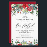 Winter Blooms Floral Bar Mitzvah Einladung<br><div class="desc">Laden Sie Ihre Familie und Freunde mit dieser individuellen Bar Mitzvah-Einladung ein. Es verfügt über Aquarellgärten von rote Rosen, Winterbeeren und Poinsettia-Blume mit Pineconen und Akzenten im Grünen. Personalisieren Sie diese durch Hinzufügen von Namen, Datum, Uhrzeit, Veranstaltungsort und anderen Veranstaltungsdetails. Diese blumengeschmückte Wintereinladung eignet sich perfekt für den Winter Bar...</div>