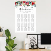 Winter Blooms Garland Hochzeitstabelle Poster (Heimbüro)