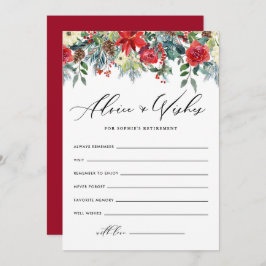 Winter Blooms Garland Rentirement Brunnen wünscht Hinweiskarte