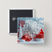 Winter Blossom Composition Button (Vorne & Hinten)