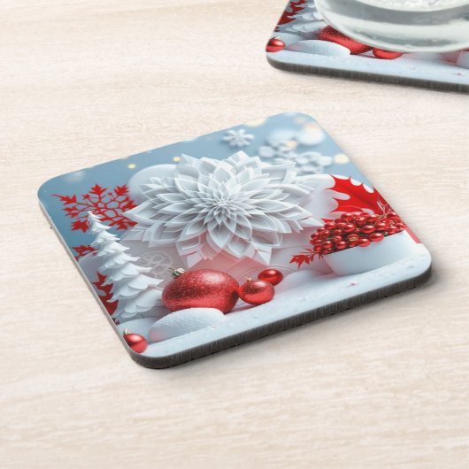 Winter Blossom Composition Getränkeuntersetzer (Linke Seite)