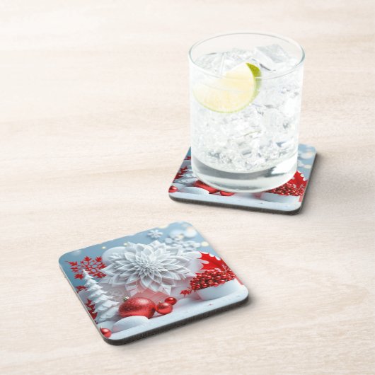 Winter Blossom Composition Getränkeuntersetzer (Rechte Seite)