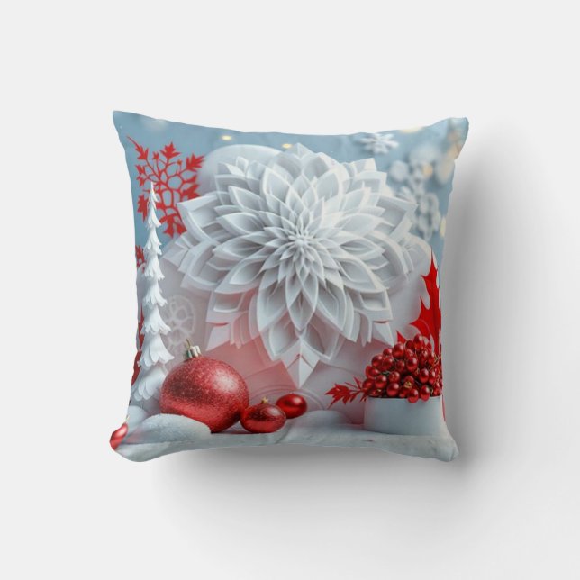 Winter Blossom Composition Kissen (Vorderseite)