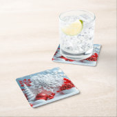 Winter Blossom Composition Rechteckiger Pappuntersetzer (Vor Ort)