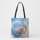 Winter Blossom Herz Tasche (Vorderseite)