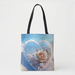 Winter Blossom Herz Tasche