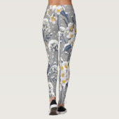 Winter Blossom: zartes Blumenmuster Leggings (Rückseite)