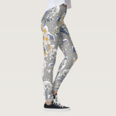 Winter Blossom: zartes Blumenmuster Leggings (Rechts)